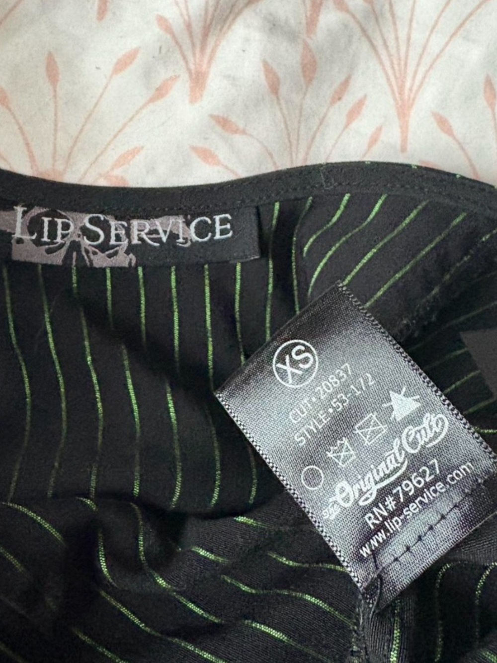 Lip Service Strappy Corset Pinstripe Mini Dress in Black - Picture 5 of 5